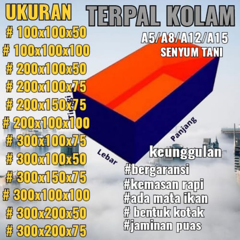 terpal kolam ikan lele kolam terpal ikan kotak terpal kolam tebal