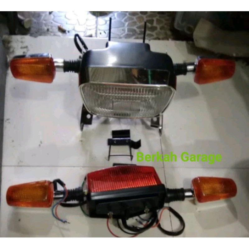 Paket Lengkap Hedlamp Rx-King Breket Sen 4Pic Depan Belakang Plus Stop Full Set