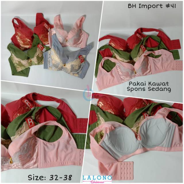 BH JODHA RENDA WANITA / BRA PENAHAN LEMAK, KAWAT, BUSA TEBAL, UKURAN 34-40 / BISA COD, GROSIR
