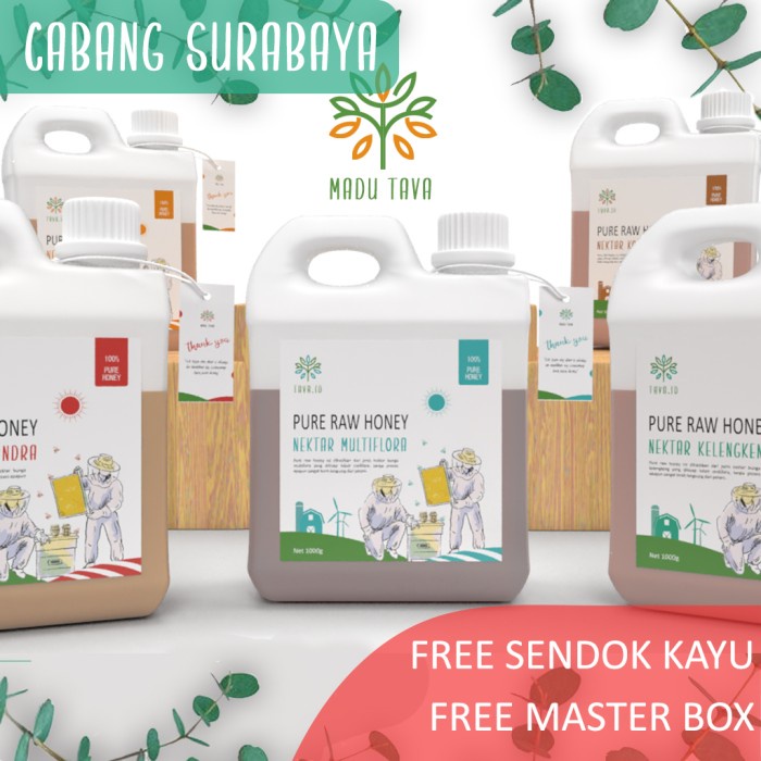 

Madu Murni Asli Tava 1kg Nektar Bunga 100% Pure Raw Honey Sarang Alami