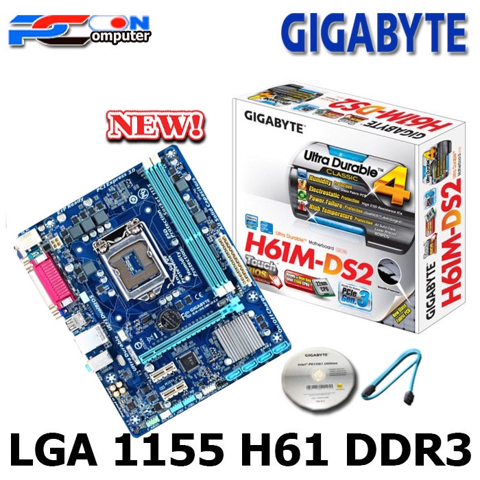 MOBO MOTHERBOARD LGA 1155 H61 NEW GIGABYTE