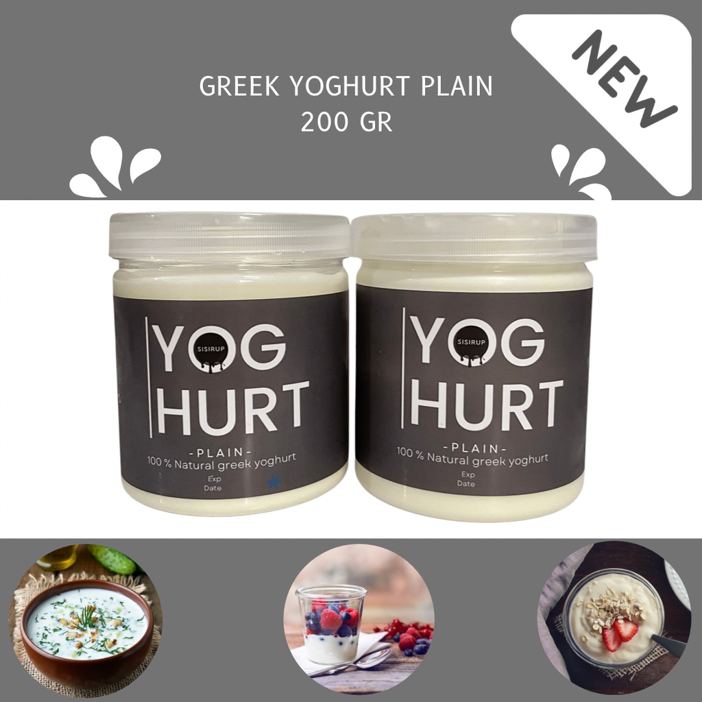 Greek Yoghurt Plain 200 GR / Homemade Greek Yoghurt Sisirup