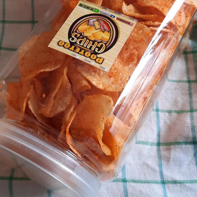 

Baru Keripik Kentang Premium Pedas Gurih Super Jumbo.Potato Chips Hot Spicy