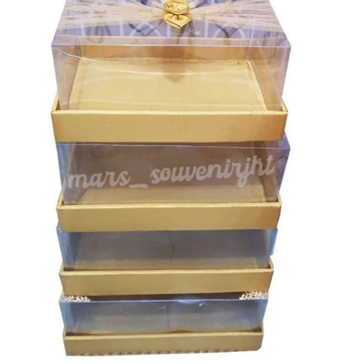 

◊ Kotak Hantaran - Seserahan Mika Tile 1 Set Isi 4 Box UK Sedang- ➸