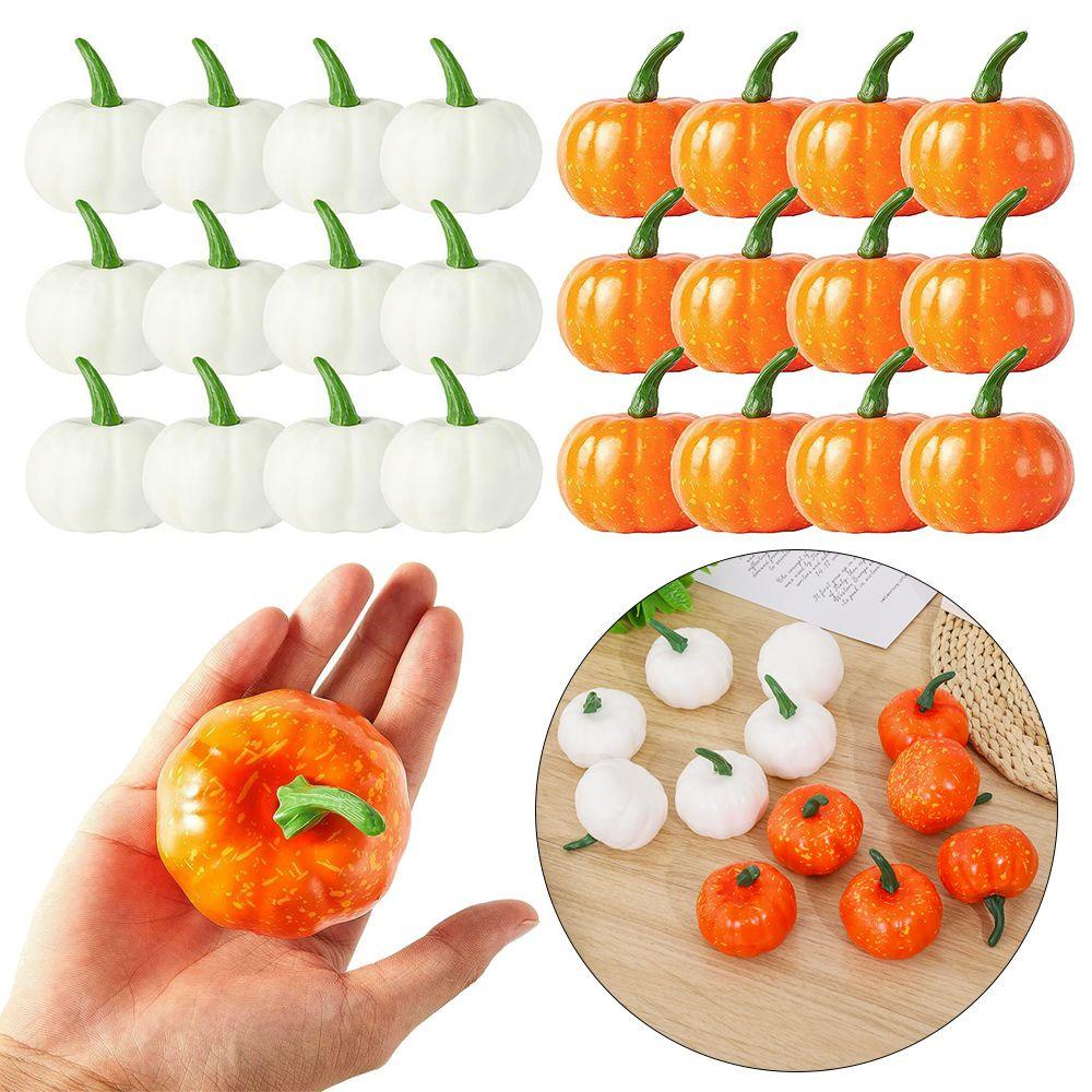 Nanas 12pcs Artificial Pumpkin Lucu DIY Craft Fall Decor Dekorasi Pesta