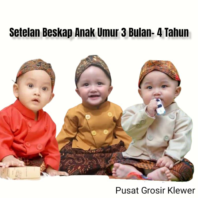 Beskap Anak Laki Laki / Beskap Bayi / Tedak siten / Setelan Beskap/Beskap/Baju Jawa Bayi Laki Laki/ Baju Beskap Bayi/Baju Beskap Anak/Anak/Bayi