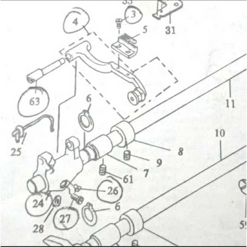 Pen Feed Rocket Juki DDL 229-13206 / Feed Holder Shaft