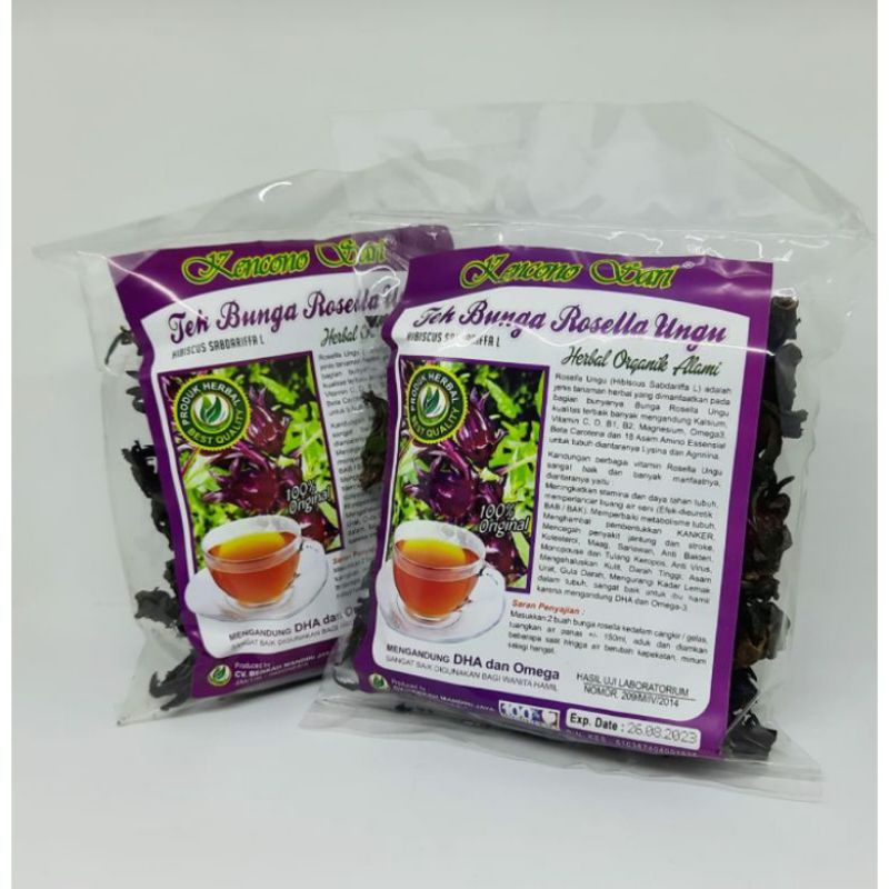 

Teh Rosella Ungu Kencono Sari Mengandung DHA dan Omega 3 #-+100gr