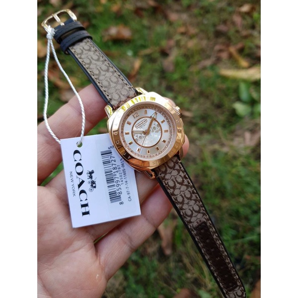 JAM TANGAN PRIA WANITA | RANTAI | KULIT | KARET | MURAH | COACH WANITA ORIGINAL STRAP LEATHER - INCL