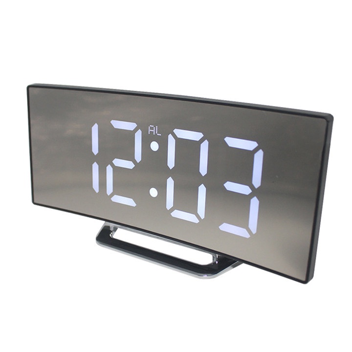 Jam Meja Digital Led Weker / Digital Alarm Clock Mirror DT-6507 WHITE