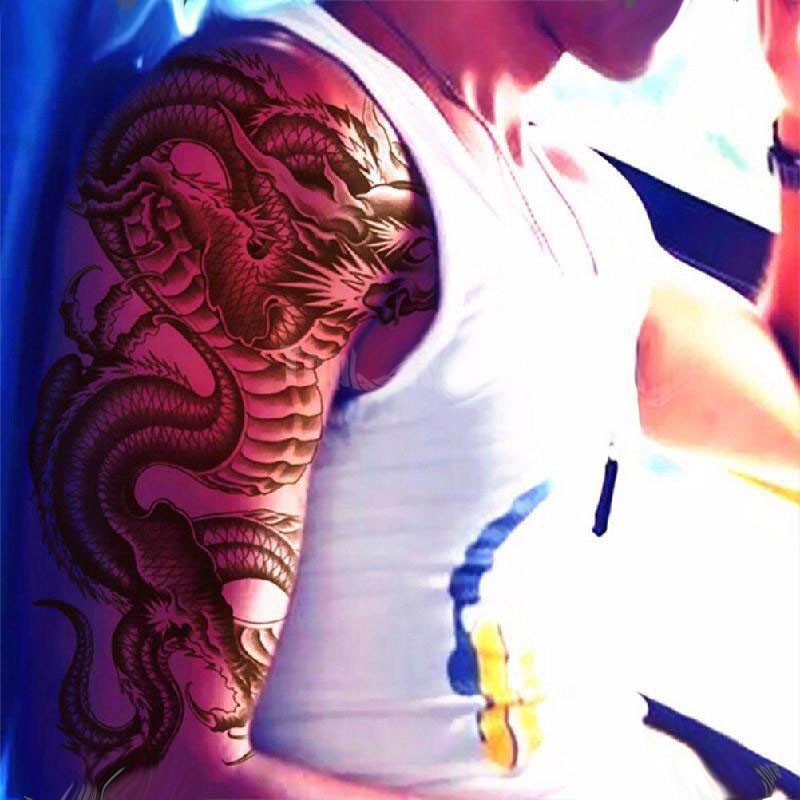 Sticker Tattoo Temporary - Tato Temporer Naga 3D