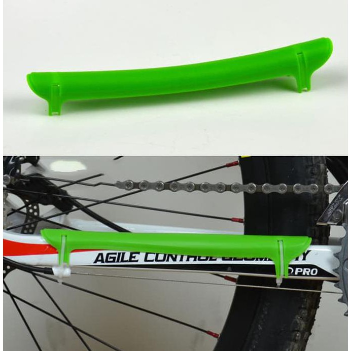Ready Oke] Chain Protector Pelindung Frame Dari Gesekan Rantai Warna Hijau Sepeda