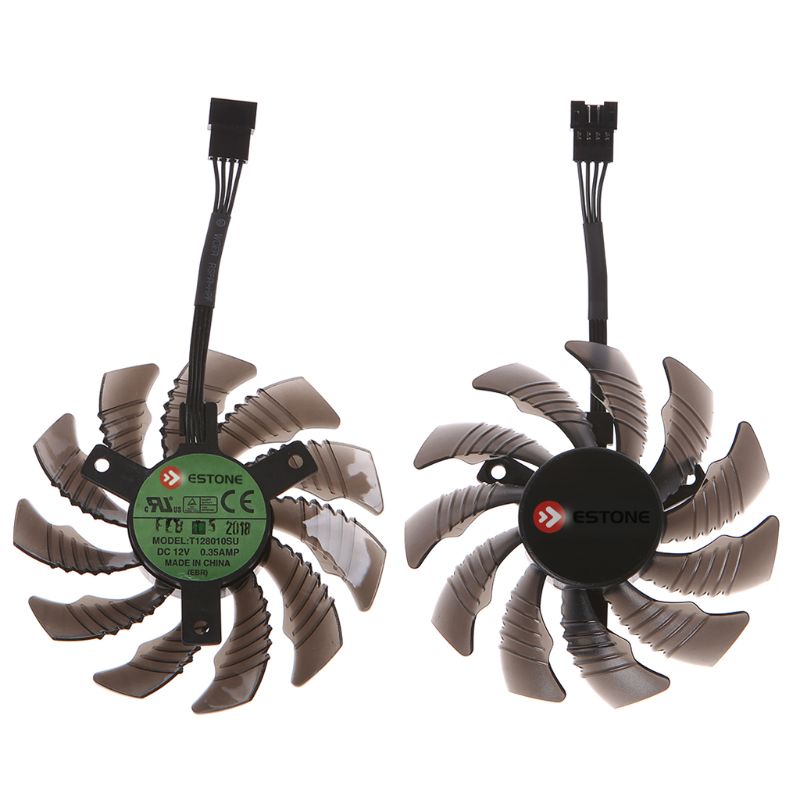 Bt T128010Su VGA Fan Graphics Card Cooling Fan Untuk Kipas Gigabyte GTX1050 1060 1070 1080 N960 N970 Radiator 4Pin 12V 0.35A