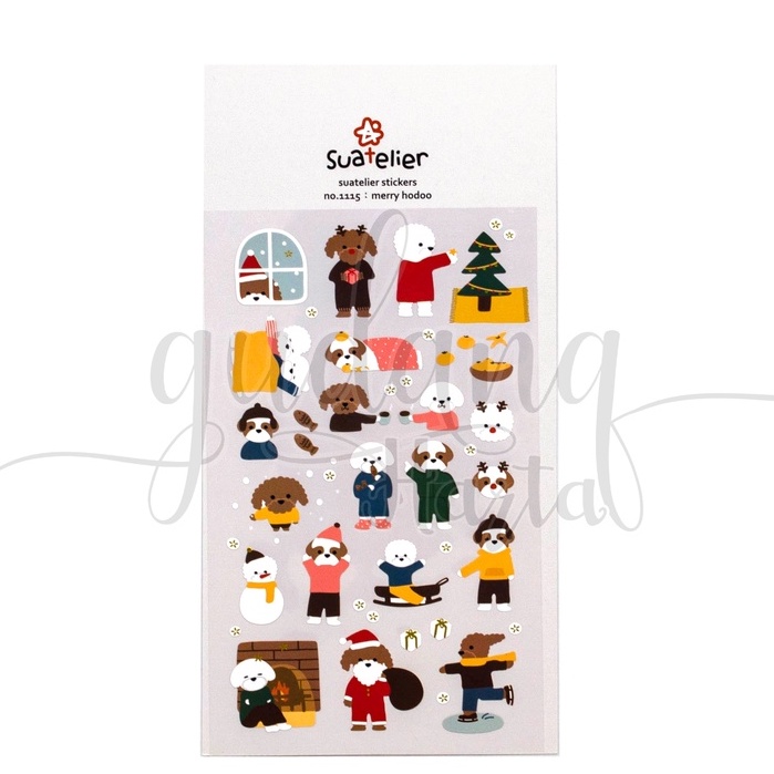 Stiker Merry Hodoo Dog Sticker Motif Hewan Lucu DIY Scrapbook GH 303081