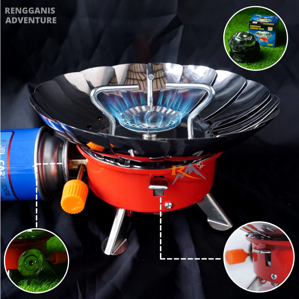 PAKETAN CAMPING Kompor Mawar Cooking Set SY 200 Paket Penggorengan Alat Masak Camping