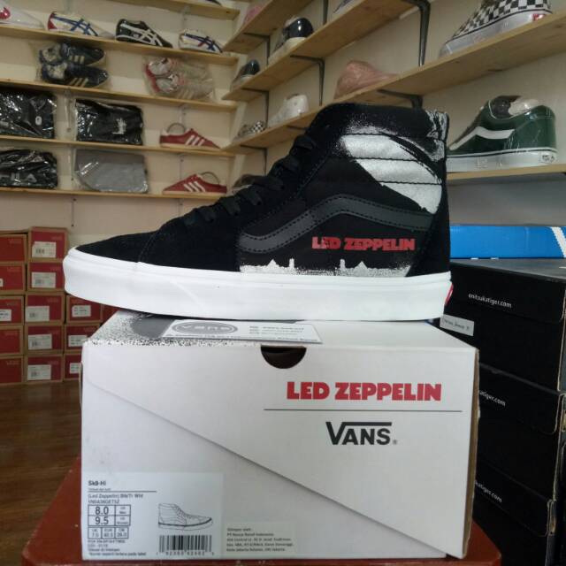 Vans Sk8high Led Zeppelin / Sepatu Vans Sk8high Led Zeppelin Original