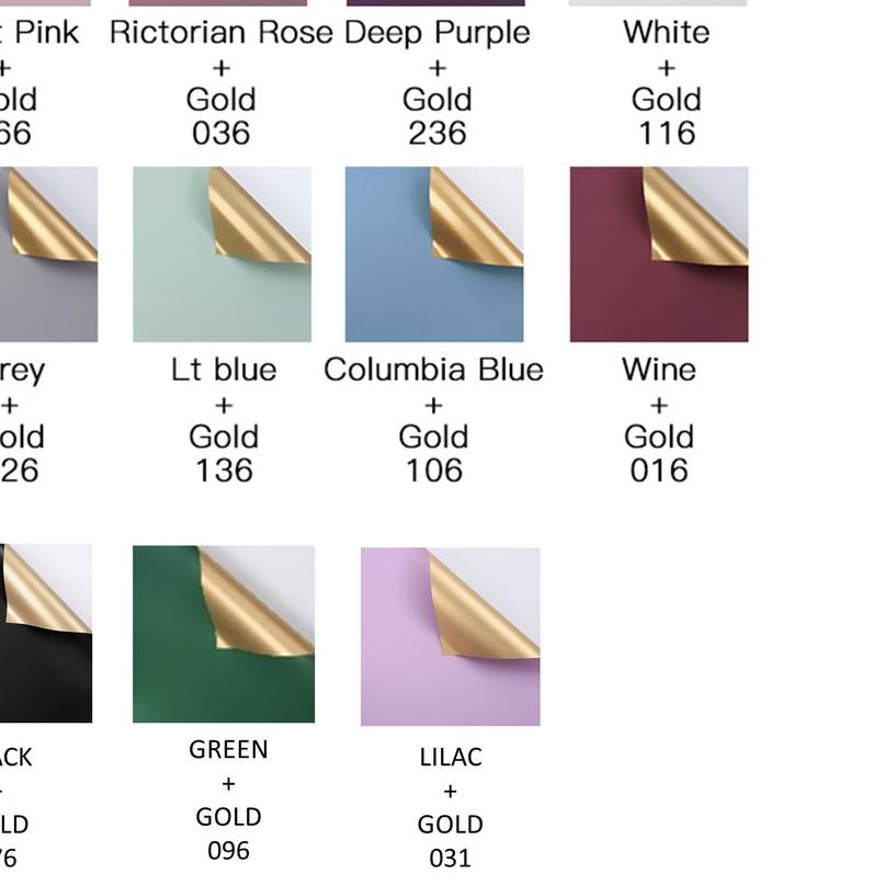 

❃ BICOLOR GOLD CELLOPHANE PACK (58X58cm) - Kertas Bunga Wrapping Paper ☑