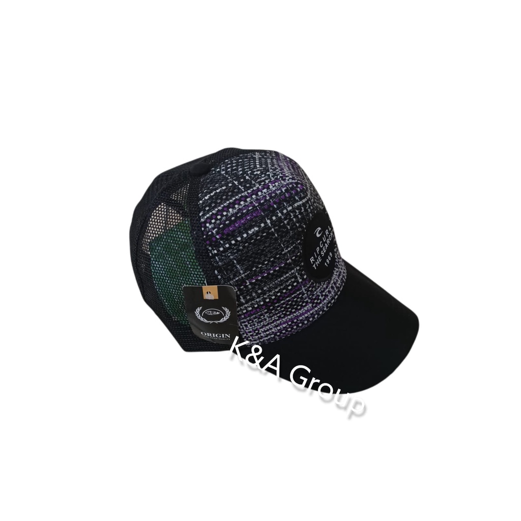 PROMO Flash Sale Topi Snapback Distro RIPCURL JARING HITAM TRUCKER PREMIUM