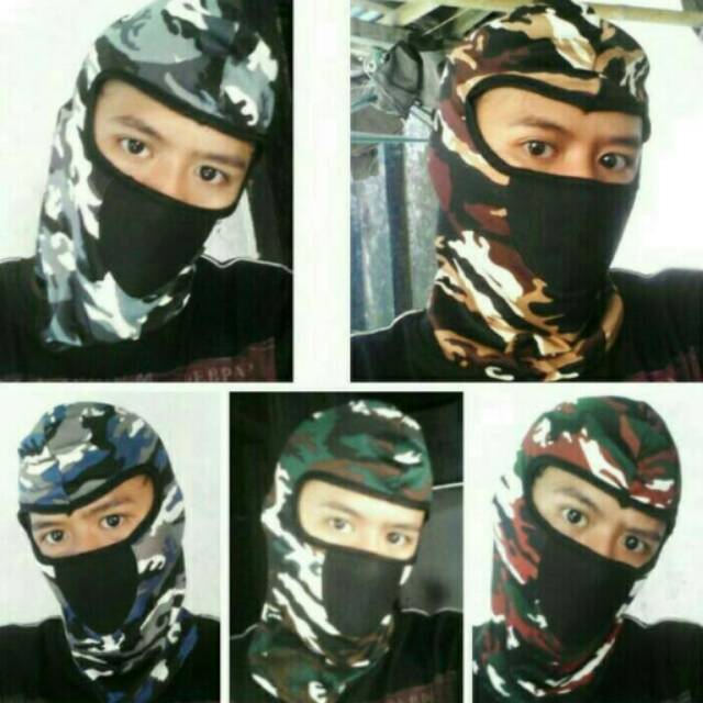 Masker ninja army doreng tentara anti polusi fashion touring moge murah