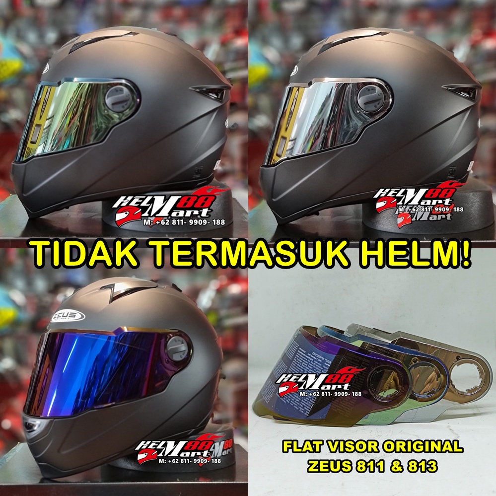 FLAT VISOR ZEUS 811 Zeus 813 Kaca Zeus ZS811 ZS813 Visor Helm Zeus 811A