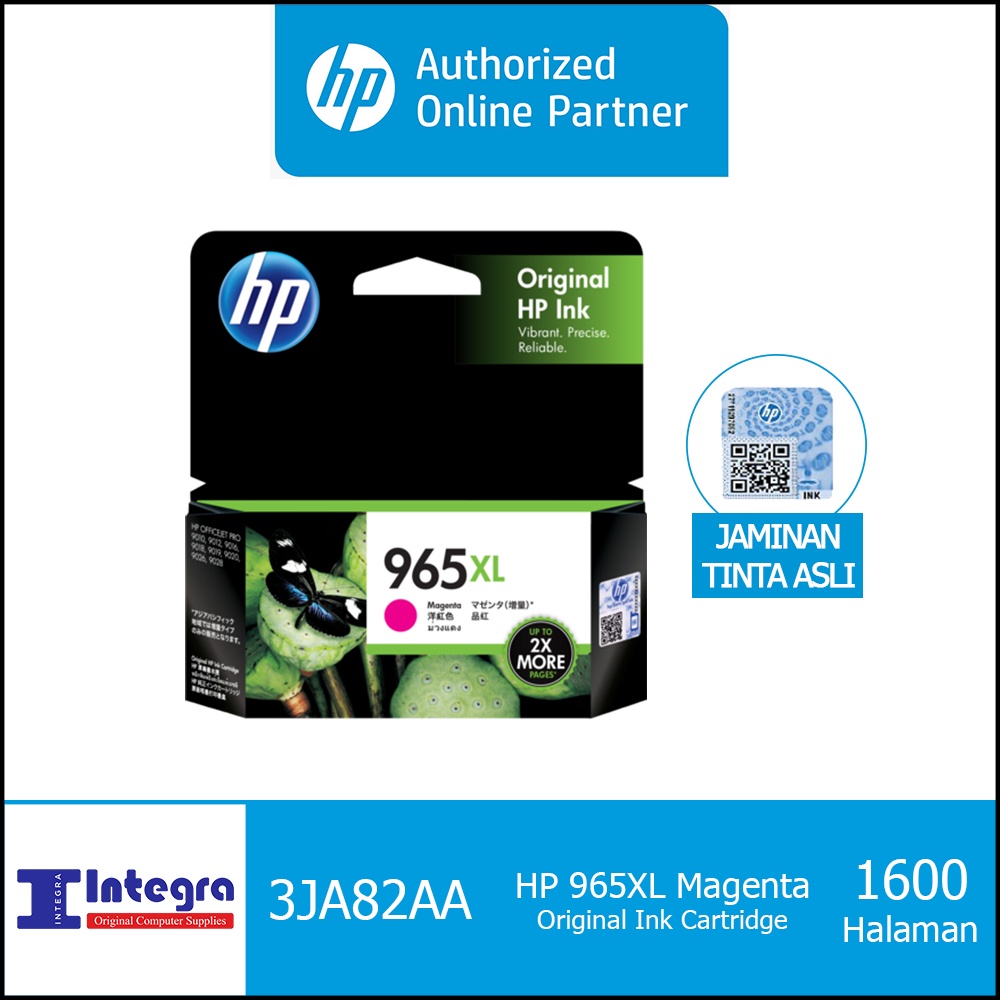 Tinta HP 965 XL Magenta Original Cartridge - 3JA82AA - Printer HP Officejet 9010 &amp; 9020