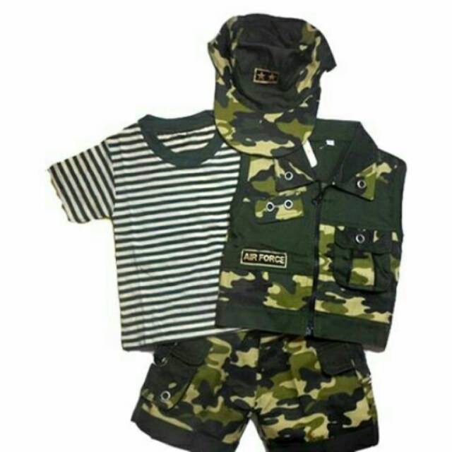 Cool Army - Baju Setelan Bayi Tentara Baju Tentara Anak Bayi