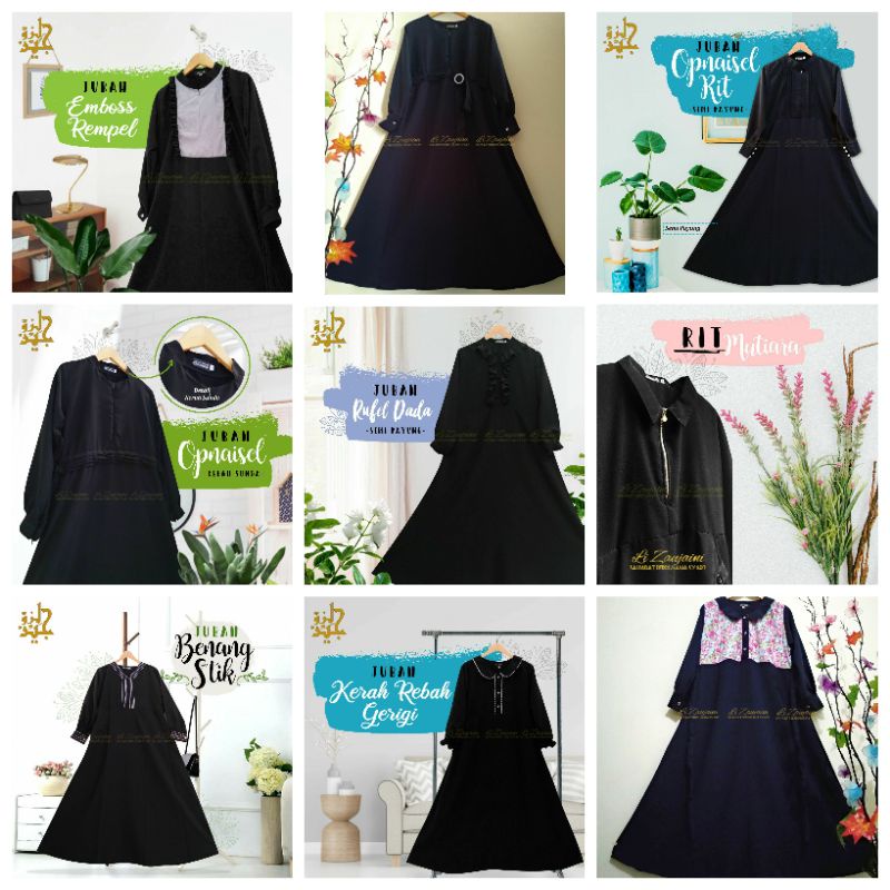 Jubah Gamis Akhwat Semua Model Klok LiZaujaini Pre Order