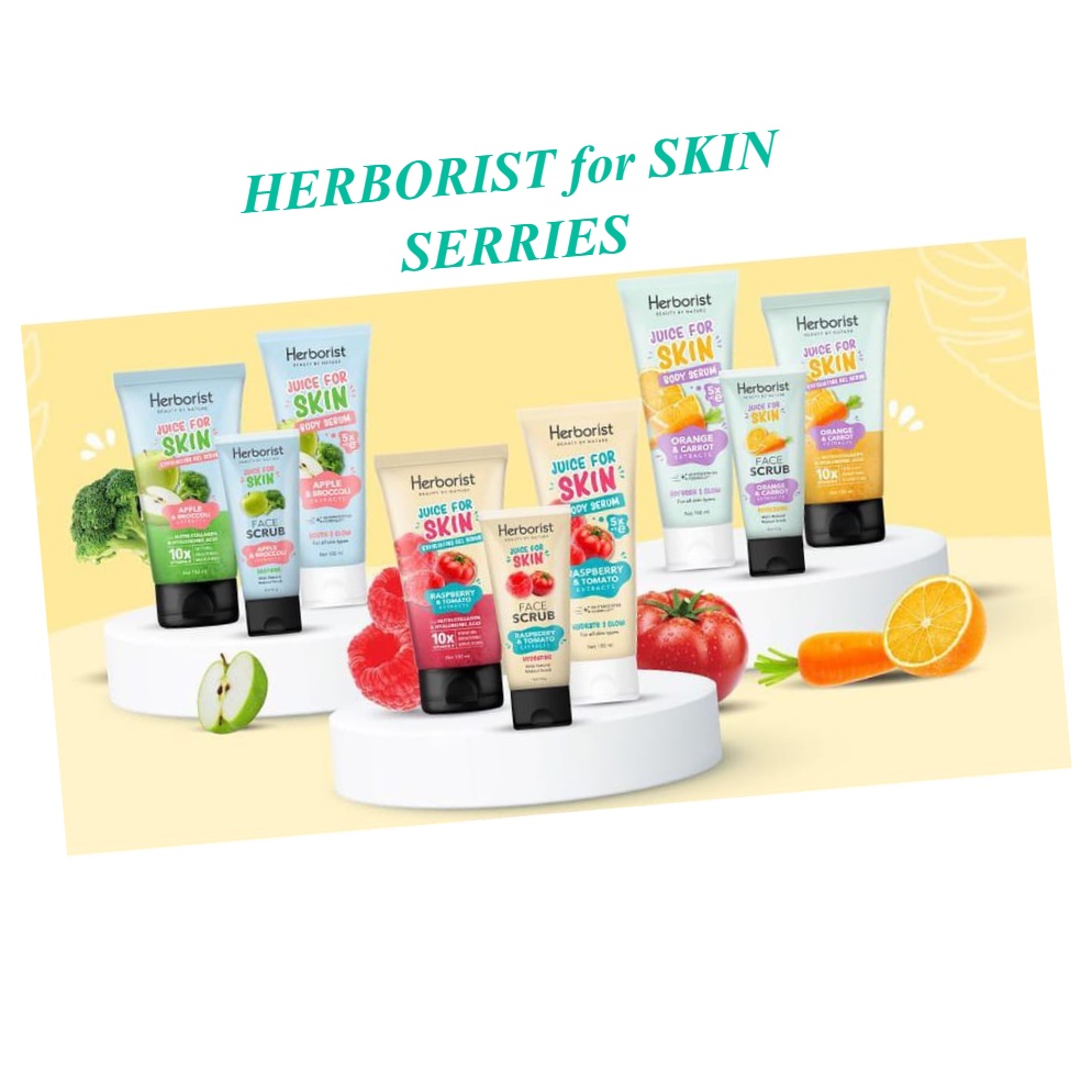 HERBORIST Juice For Skin SERRIES-Body Serum/Face Scrub/Exfoliating Gel