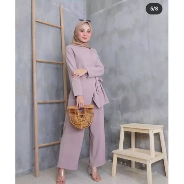 CALISTA SET / BLOUS + PANT /  pakaian wanita / setelan (COD)