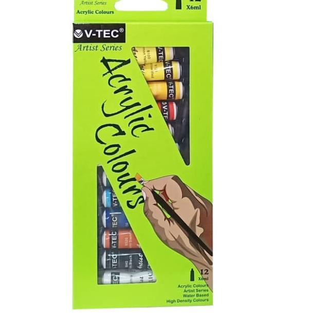 

VFK V-Tec Acrylic Color Set 12 - VT-612/A Isi 12 x 6ml / Cat Akrilik V-TEC 12 warna➱☒ (Best Product)Best seller ➱
