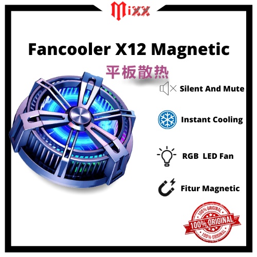 Fan Cooler X12 Radiator Pendingin HP Magnet Cooling Fan For Mobile Phone