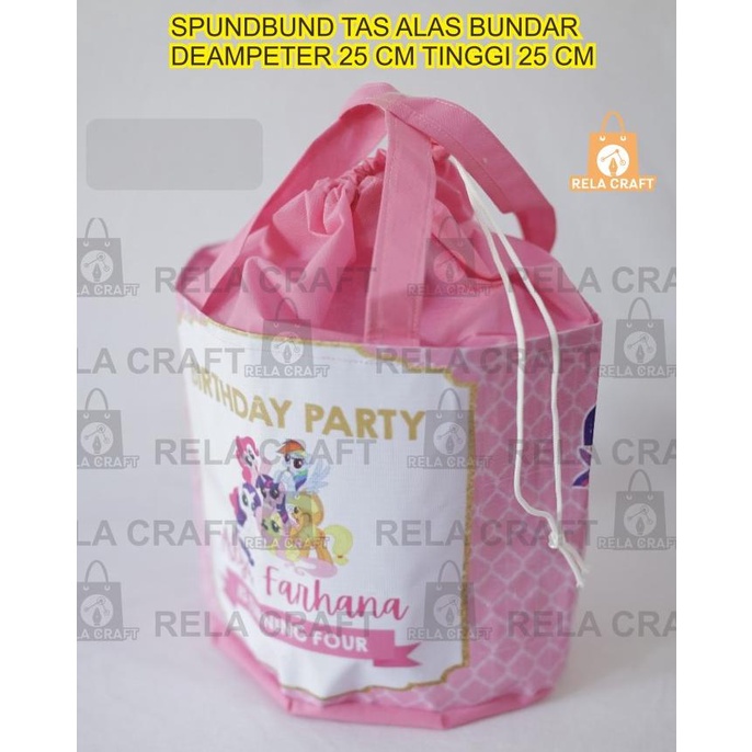 

tas spunbond/tas ulang tahun/tas hampers/ALAS BUNDAR D 25 T25