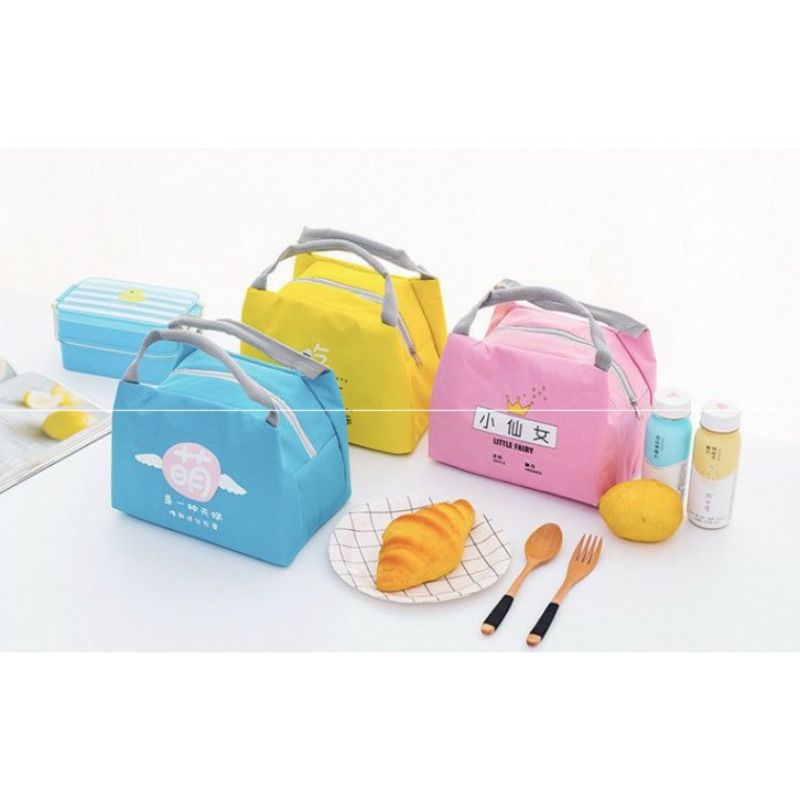 Tas Bekal Karakter / Cooler lunch Bag / Tas Bekal Anak / Tempat Bekal Motif kartun Korea Lucu COD