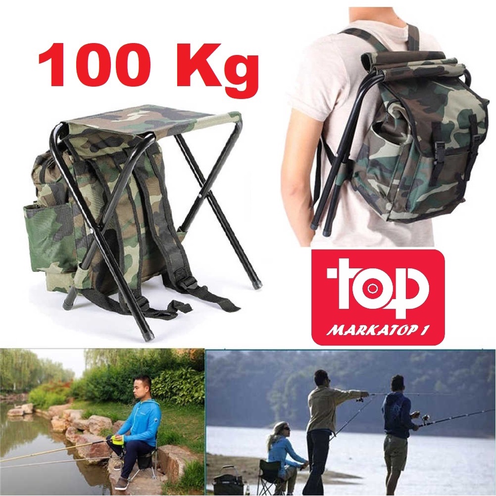 Kursi Tas Lipat Kursi Mancing Lipat Portable Kursi Camping TAS RANSEL KURSI LIPAT TAS MANCING AA