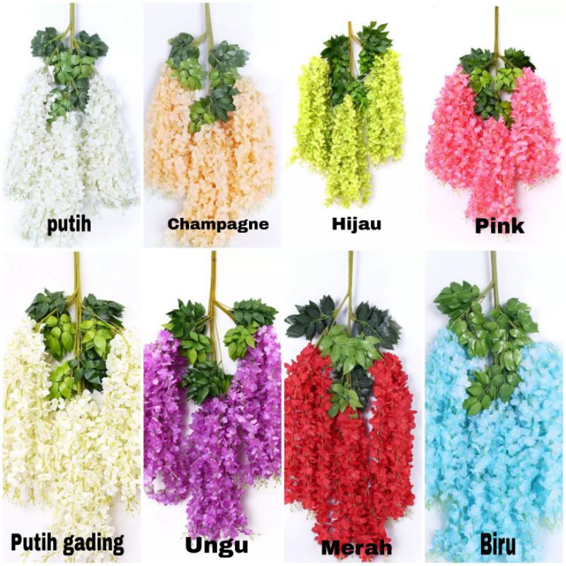 12pcs bunga wisteria jumbo / lusinan wisteria jumbo/bunga dekorasi/bunga artificial/bunga hias