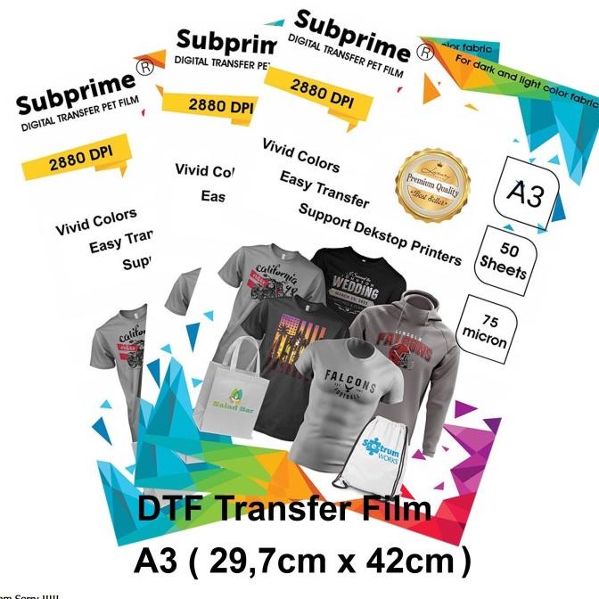 

Subprime PET DTF Glossy Coating Tebal A3 (50lbr)