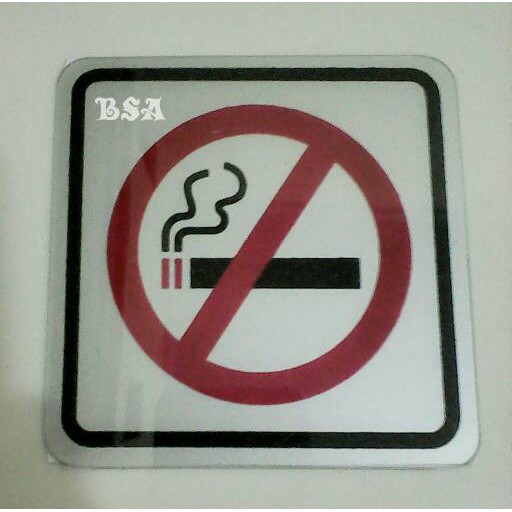 

Sticker stiker mika DILARANG MEROKOK uk 10 cm x 10 cm