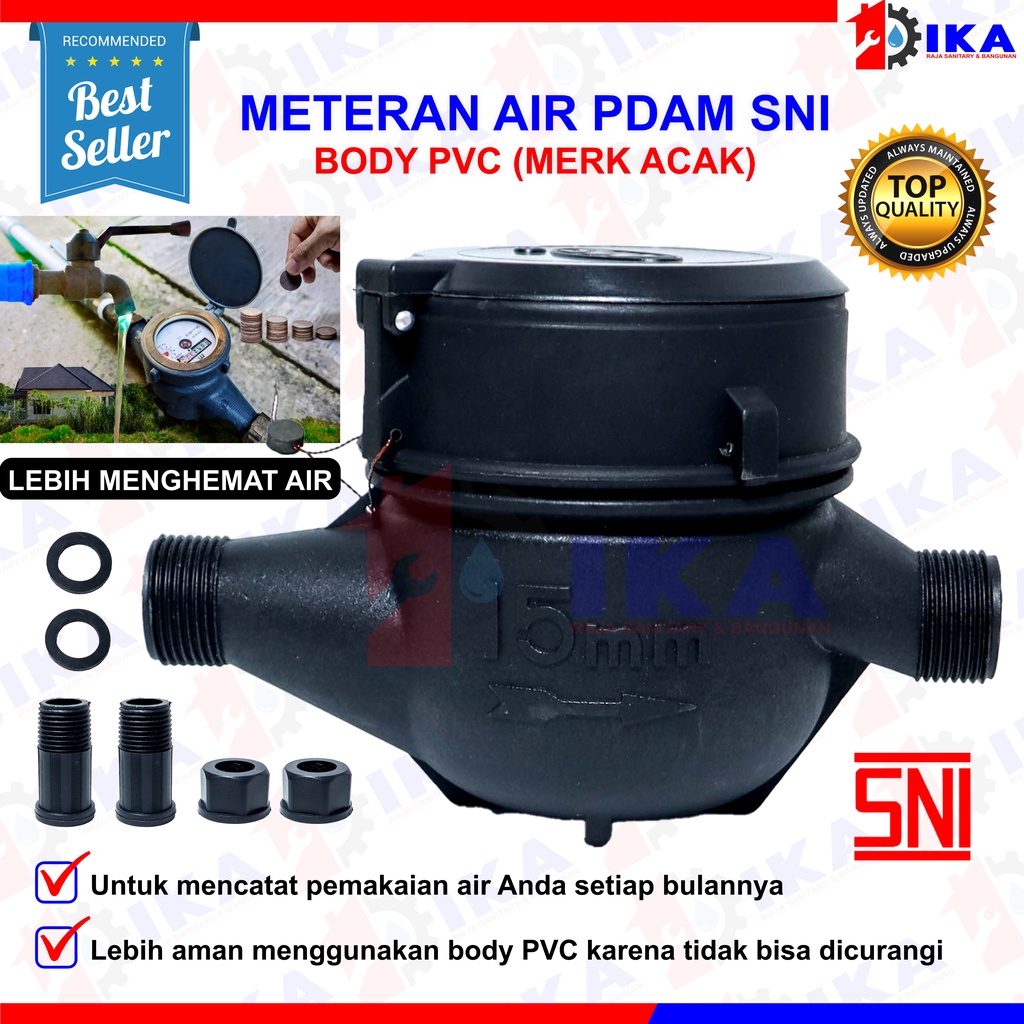 Meteran Air Besi SNI AMNB MIR / Meteran Air PAM Body PVC SNI IMD