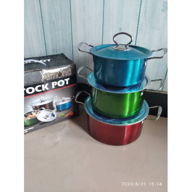 Stock Pot / Panci Set isi 3 / Panci Set Warna / high quality kitchen ware