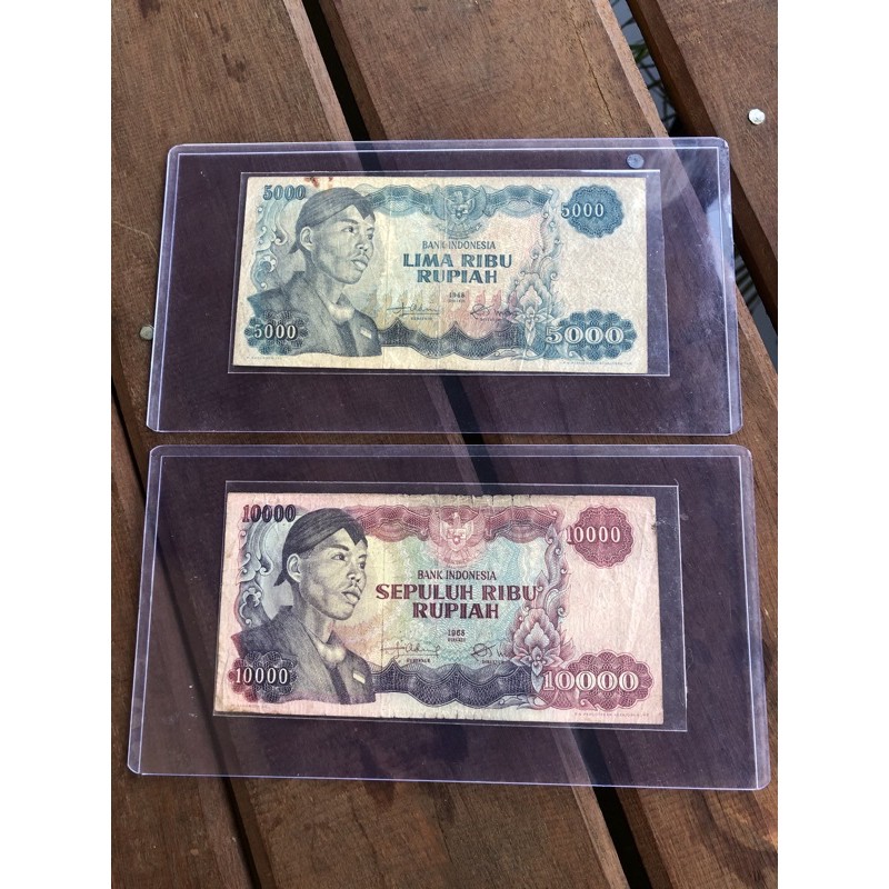 Uang Kuno 5000 Sudirman dan 10000 Sudirman VF Sepasang ORIGINAL