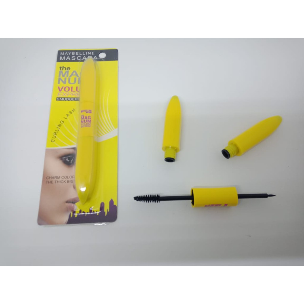 Eyeliner &amp; Mascara Maybeline The Magnum Vuolume Express Smudgeproof 2 in 1