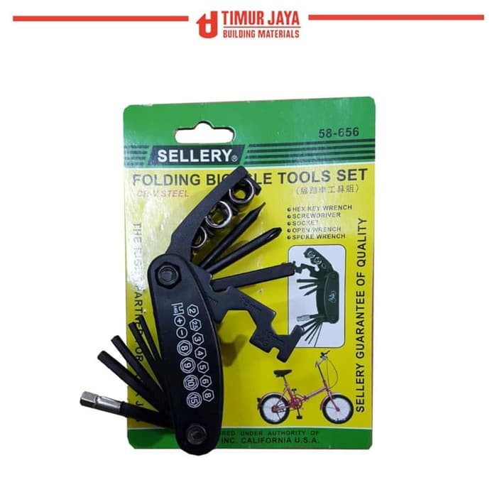 Folding Bicycle Tools set Sellery / Obeng , Kunci sok Set Sepeda