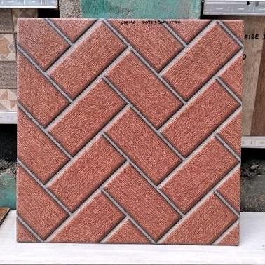 KERAMIK LANTAI GARASI ANTI SLIP ATENA TILES 50x50 ROTTERDAM MEDIUM BROWN KW 1