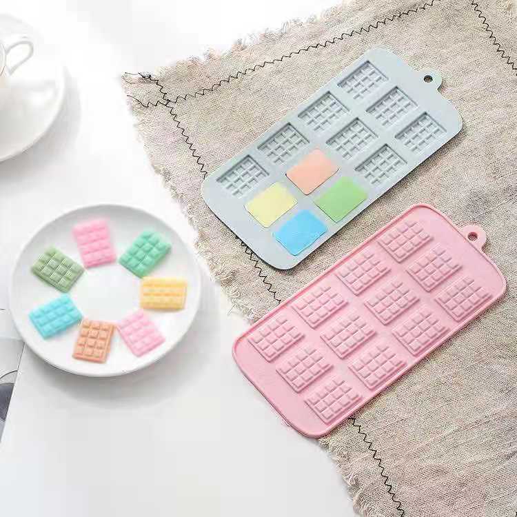 Cetakan Silicone Silikon Puding Coklat Cake Motif Chocolate bar W/Mix