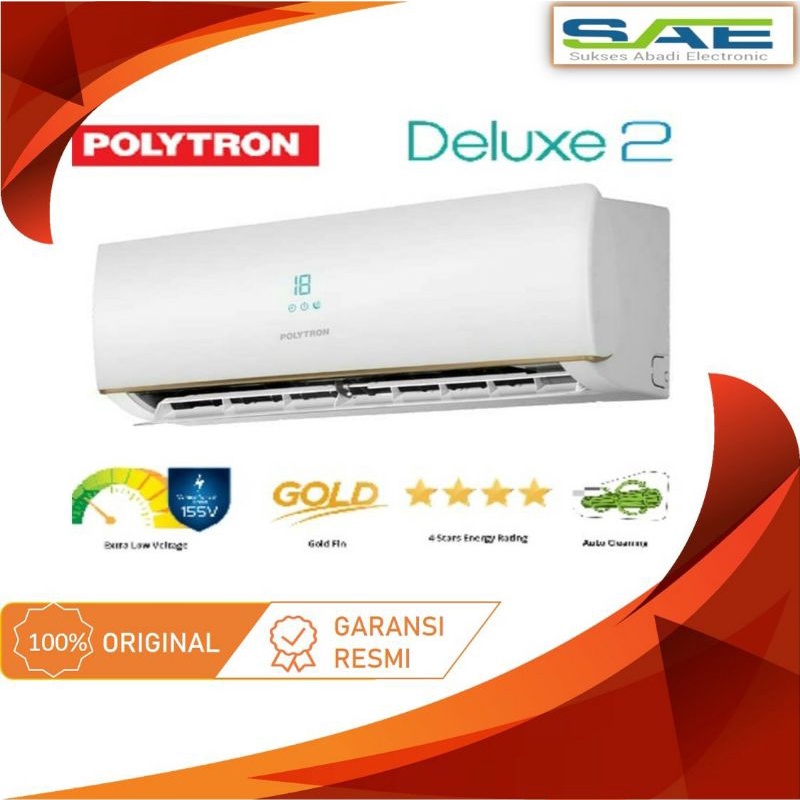 AC POLYTRON 1/2 PK PAC-05VH [INDOOR + OUTDOOR] UNIT+Pasang