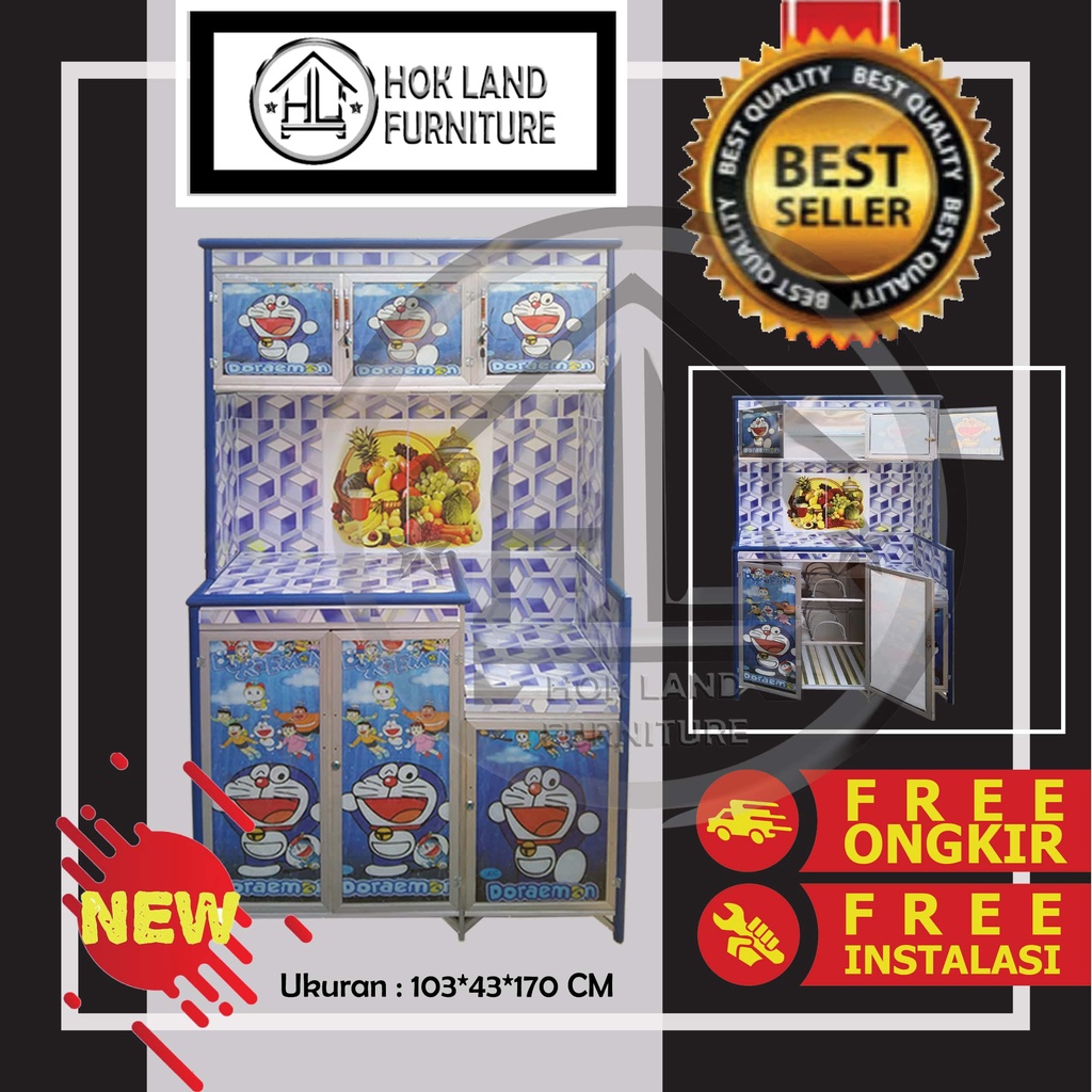 Rak Piring Pintu 3 Karakter / Rak Piring Jumbo Karakter / Rak Piring 3 Pintu Magicom Karakter / RS25