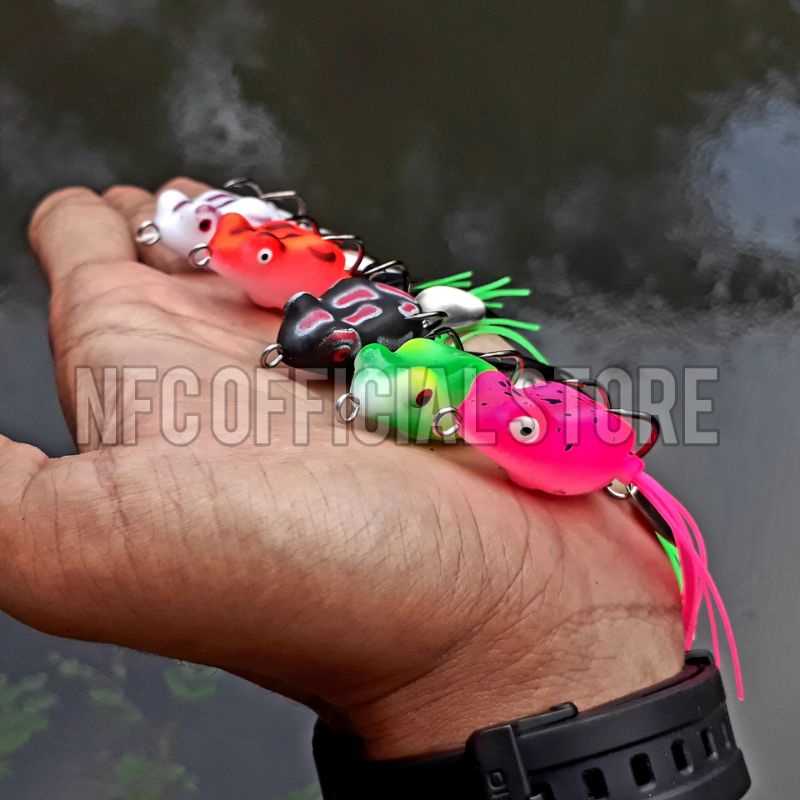 Soft frog mini 3 cm / 4,5 gram dengan ekor dan blade KILLER rekomendasi untuk Ultralight casting