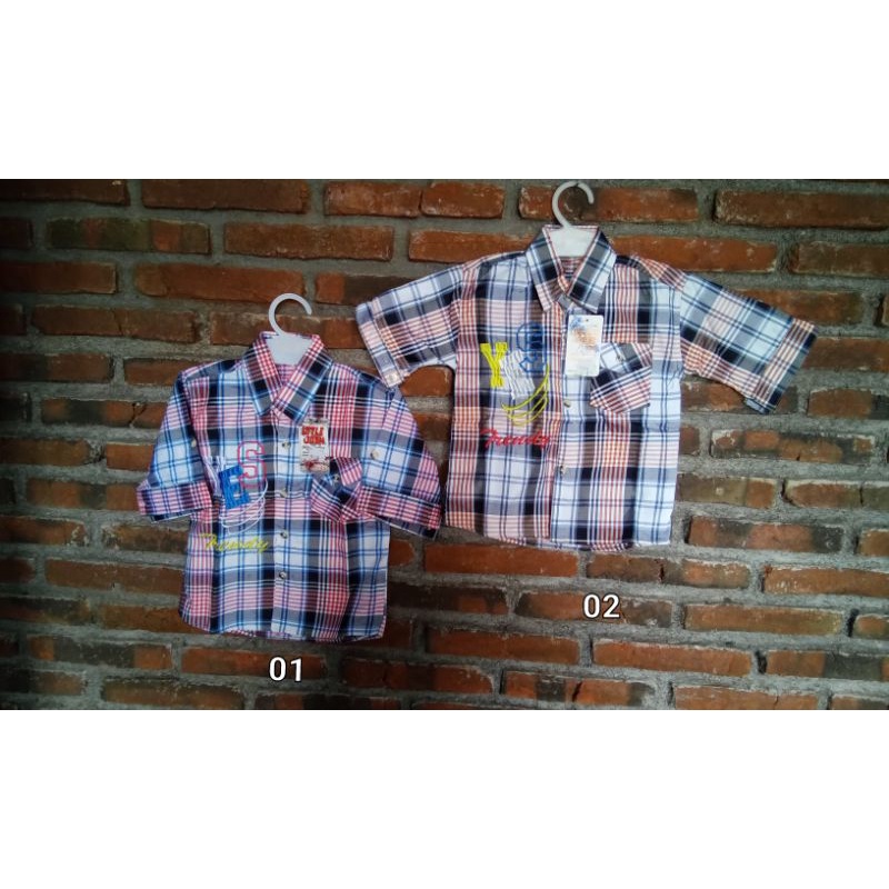 ATASAN HEM  KOTAK KOTAK ANAK LAKI LAKI/ KEMEJA ANAK LAKI LAKI