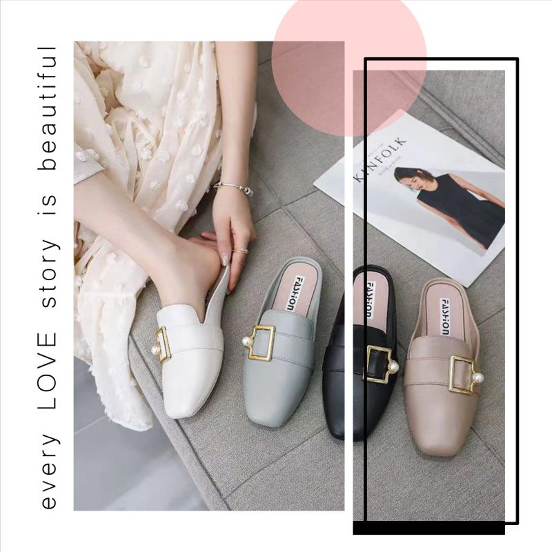 Sepatu Flat Shoes Fashion Paula Mutiara Import High Quality RF