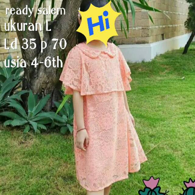 dress brukat anak, dress anak brukat